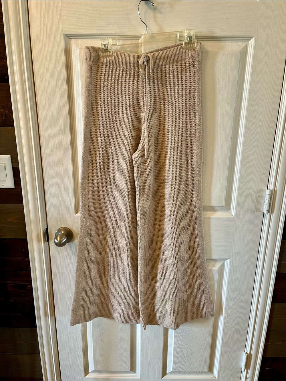 aerie Knit Flare Pants in Beige